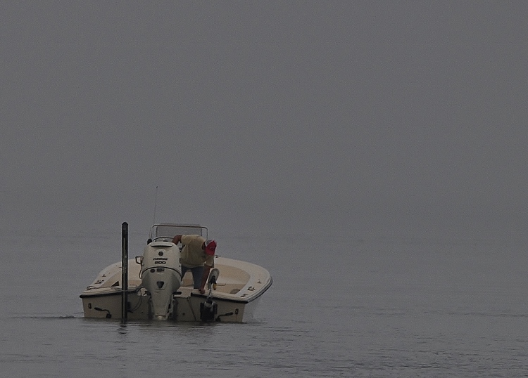 galveston waters in fog